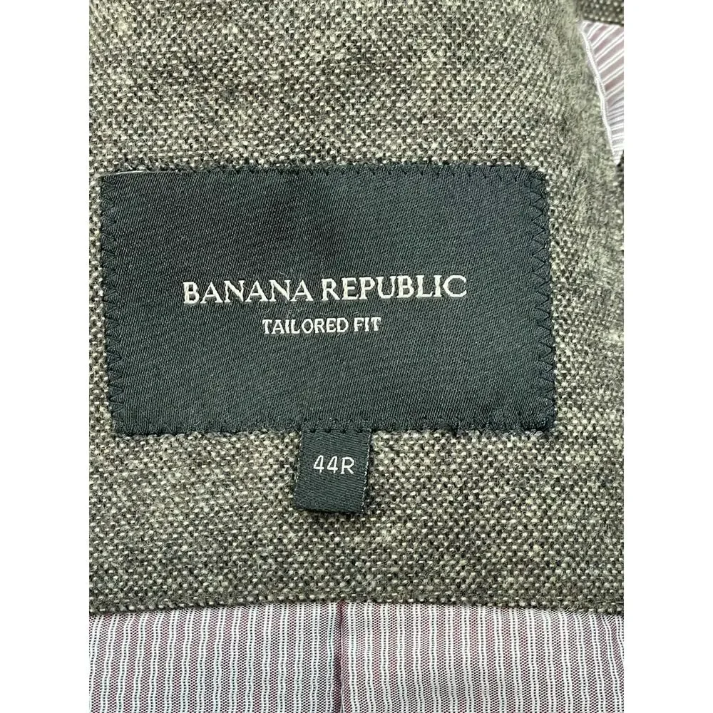 Banana Republic Blazer Mens‎ 44R Speckled 100% Cotton Elbow Patch Single Breast